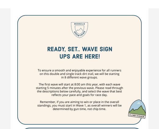 🚨 Wave Sign-Ups Are Officially Open!